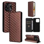 For Umidigi A15 / A15C / A15T Cubic Grid Texture Flip Leather Phone Case(Brown)