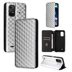 For Umidigi Bison X20 Cubic Grid Texture Flip Leather Phone Case(Silver)