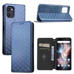 For Umidigi C1 / C1 Max Cubic Grid Texture Flip Leather Phone Case(Blue)