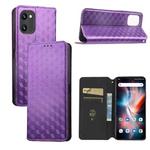For Umidigi C1 / C1 Max Cubic Grid Texture Flip Leather Phone Case(Purple)
