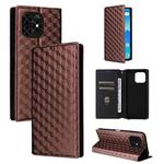 For Umidigi G5 / G5A Cubic Grid Texture Flip Leather Phone Case(Brown)