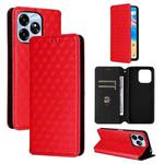For Umidigi G6 5G Cubic Grid Texture Flip Leather Phone Case(Red)