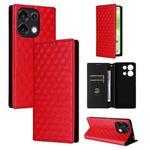 For Umidigi G9 5G Cubic Grid Texture Flip Leather Phone Case(Red)