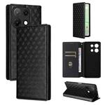 For Umidigi Note 90 Cubic Grid Texture Flip Leather Phone Case(Black)