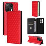 For Umidigi Note 90 Cubic Grid Texture Flip Leather Phone Case(Red)