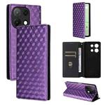 For Umidigi Note 90 Cubic Grid Texture Flip Leather Phone Case(Purple)