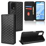 For Umidigi Power 5S Cubic Grid Texture Flip Leather Phone Case(Black)