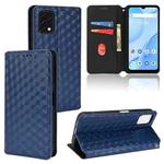 For Umidigi Power 5S Cubic Grid Texture Flip Leather Phone Case(Blue)