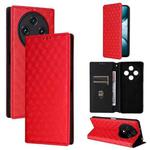For Umidigi G100 / G100A Cubic Grid Texture Flip Leather Phone Case(Red)