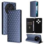 For Umidigi G100 / G100A Cubic Grid Texture Flip Leather Phone Case(Blue)