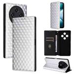 For Umidigi G100 / G100A Cubic Grid Texture Flip Leather Phone Case(Silver)