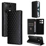 For Umidigi Note 100 4G / 5G / Note 100A Cubic Grid Texture Flip Leather Phone Case(Black)