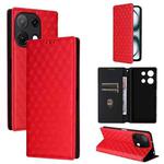 For Umidigi Note 100 4G / 5G / Note 100A Cubic Grid Texture Flip Leather Phone Case(Red)