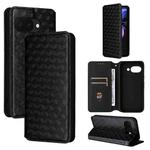 For Google Pixel 9a Cubic Grid Texture Flip Leather Phone Case(Black)