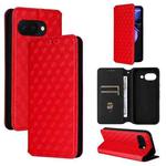 For Google Pixel 9a Cubic Grid Texture Flip Leather Phone Case(Red)