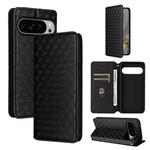 For Google Pixel 10 Pro XL Cubic Grid Texture Flip Leather Phone Case(Black)