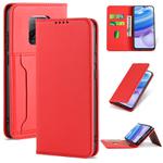 For Xiaomi Redmi 10X Pro 5G Strong Magnetism Shockproof Horizontal Flip Liquid Feel Leather Case with Holder & Card Slots & Wallet(Red)