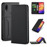 For Xiaomi Redmi Note 7 / 7 Pro / 7S Strong Magnetism Shockproof Horizontal Flip Liquid Feel Leather Case with Holder & Card Slots & Wallet(Black)