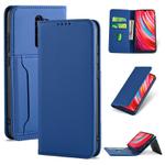 For Xiaomi Redmi Note 8 Pro Strong Magnetism Shockproof Horizontal Flip Liquid Feel Leather Case with Holder & Card Slots & Wallet(Blue)