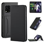 For Xiaomi Mi 10 Lite / 10 Youth 5G Strong Magnetism Shockproof Horizontal Flip Liquid Feel Leather Case with Holder & Card Slots & Wallet(Black)