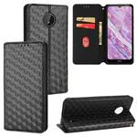 For Nokia C10 / Nokia C20 Cubic Grid Texture Flip Leather Phone Case(Black)