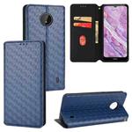 For Nokia C10 / Nokia C20 Cubic Grid Texture Flip Leather Phone Case(Blue)