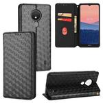 For Nokia C21 Cubic Grid Texture Flip Leather Phone Case(Black)