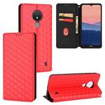 For Nokia C21 Cubic Grid Texture Flip Leather Phone Case(Red)