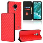 For Nokia C30 Cubic Grid Texture Flip Leather Phone Case(Red)