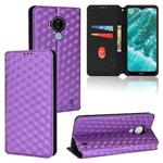 For Nokia C30 Cubic Grid Texture Flip Leather Phone Case(Purple)