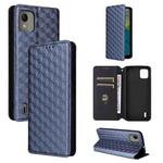 For Nokia C110 Cubic Grid Texture Flip Leather Phone Case(Blue)