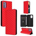 For Nokia C300 Cubic Grid Texture Flip Leather Phone Case(Red)