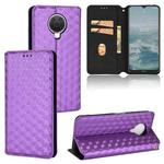 For Nokia G10 / Nokia G20 Cubic Grid Texture Flip Leather Phone Case(Purple)
