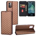 For Nokia G11 / Nokia G21 Cubic Grid Texture Flip Leather Phone Case(Brown)
