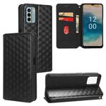 For Nokia G22 Cubic Grid Texture Flip Leather Phone Case(Black)