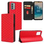 For Nokia G22 Cubic Grid Texture Flip Leather Phone Case(Red)