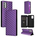 For Nokia G42 / Nokia G310 Cubic Grid Texture Flip Leather Phone Case(Purple)
