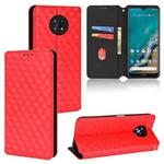 For Nokia G50 Cubic Grid Texture Flip Leather Phone Case(Red)