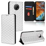 For Nokia G300 Cubic Grid Texture Flip Leather Phone Case(Silver)