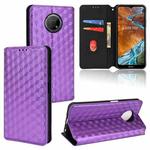 For Nokia G300 Cubic Grid Texture Flip Leather Phone Case(Purple)