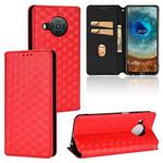 For Nokia X10 / X20 / X100 Cubic Grid Texture Flip Leather Phone Case(Red)