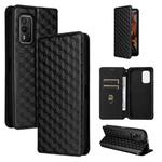 For Nokia XR21 Cubic Grid Texture Flip Leather Phone Case(Black)