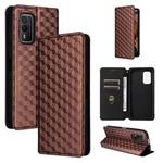 For Nokia XR21 Cubic Grid Texture Flip Leather Phone Case(Brown)