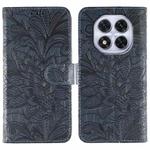 For Redmi Note 14 Pro 4G Global Lace Flower Embossing Flip Leather Phone Case(Dark Blue)