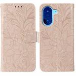 For Redmi A5 4G 173.3mm Lace Flower Embossing Flip Leather Phone Case(Rose Gold)