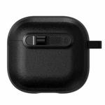 For AirPods 4 Starry Texture Lock Buckle Shockproof Earphones Case(Black)