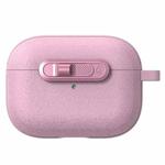 For AirPods Pro Starry Texture Lock Buckle Shockproof Earphones Case(Pink)