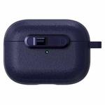 For AirPods Pro 2 Starry Texture Lock Buckle Shockproof Earphones Case(Dark Blue)