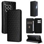 For OnePlus Ace 3 Pro Cubic Grid Texture Flip Leather Phone Case(Black)