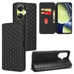 For OnePlus Nord CE 3 Lite / Nord N30 Cubic Grid Texture Flip Leather Phone Case(Black)